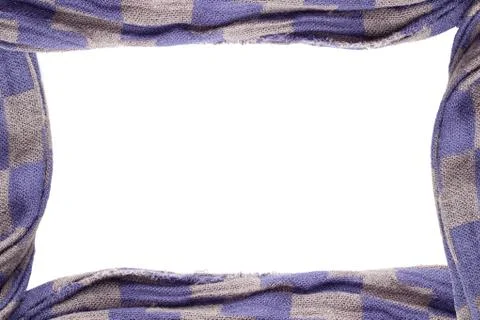 Fabric border with white space Stock Photos
