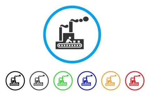 Fabric Building Rounded Icon Ilustración de archivo