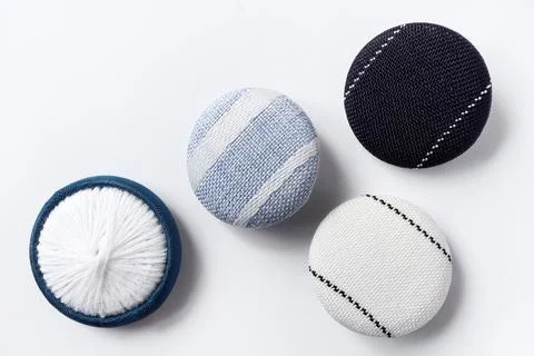 Fabric buttons background, Craft, needlework concept. Cloth buttons Stock Photos