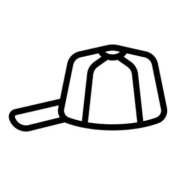 Fabric cap icon outline vector. Baseball hat イラスト素材