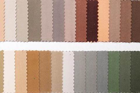 Fabric catalog with various soft colors Stock Photos