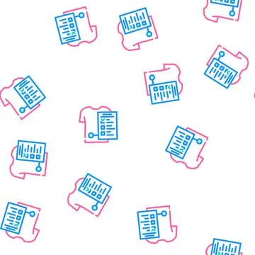 Fabric check sewing vector seamless pattern Stock Illustration