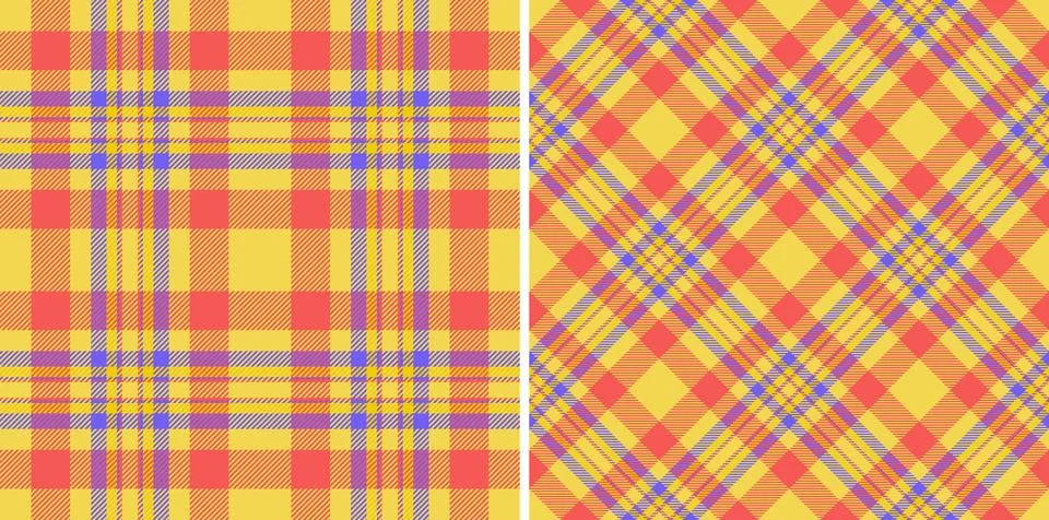 Fabric check tartan of pattern texture textile with a seamless plaid vector.. Stock Illustration