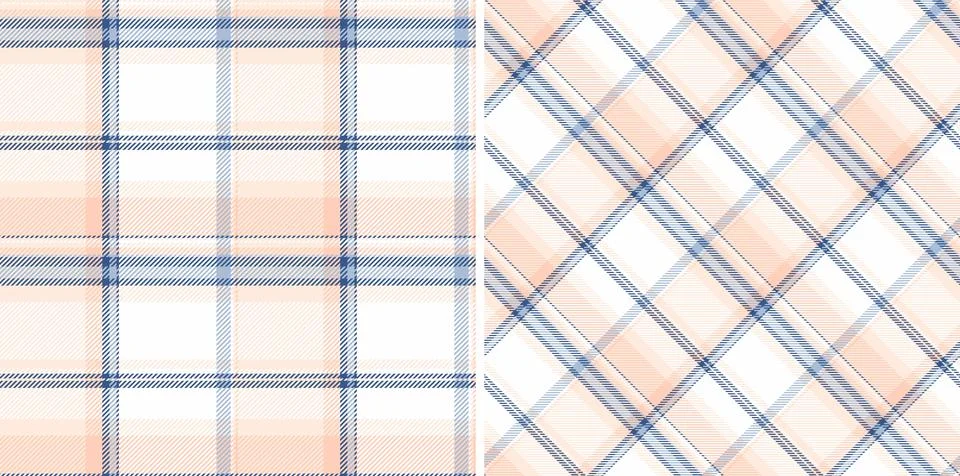Fabric check vector of textile pattern background with a texture tartan pla.. Stock Illustration