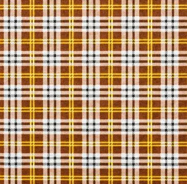 Fabric with a checked pattern in brown tones Stock Photos