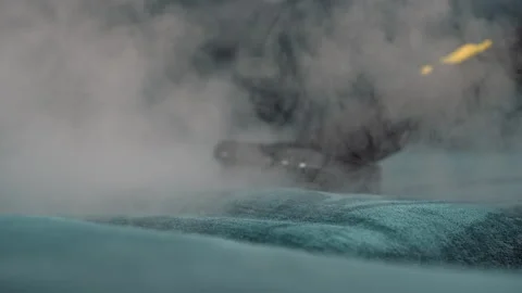 Fabric cleaning with steam. Stock Footage 312625044