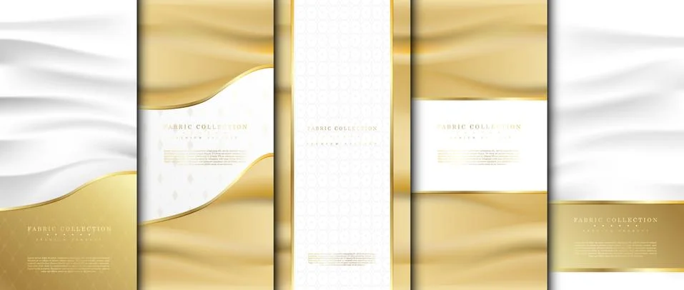 Fabric collection abstract pattern texture background template vector Stock Illustration