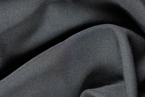 Fabric composed of wool and polyester, macro texture, abstract black fabric b Stock Photos