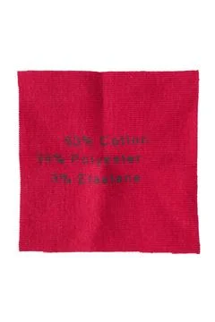 Fabric composition label isolated Foto stock