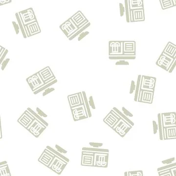 Fabric design sewing glyph vector seamless pattern 스톡 일러스트
