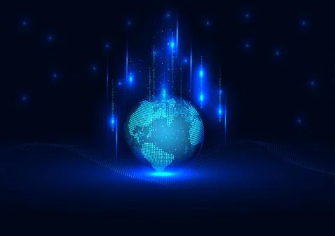 The fabric of the digital world is woven from binary code. Stock Illustration