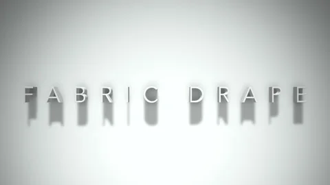 Fabric drape 3D title animation white text on a white background Stock Footage 299377766