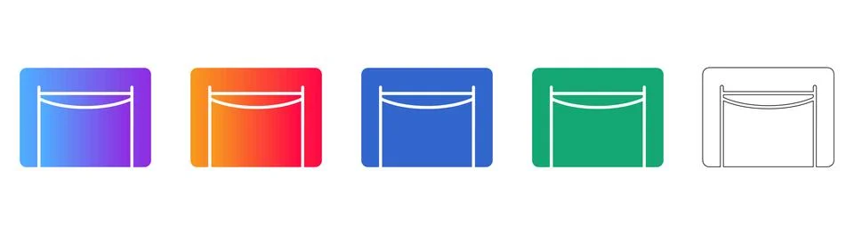 Fabric Drape Icon Set Vector Illustration 库存插图