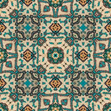 Fabric Ethnic Art Seamless Pattern 스톡 일러스트
