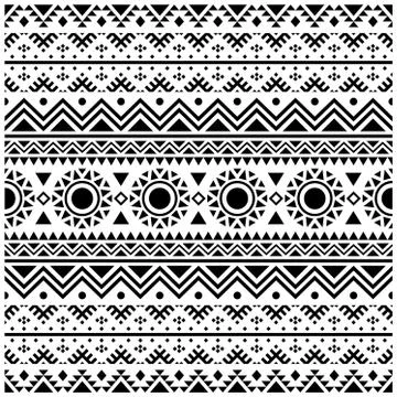 Fabric Ethnic seamless geometric pattern, traditional tribal motifs in folk s Stock Illustration