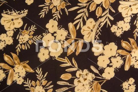 Fabric of floral pattern with dark background Stock Photos