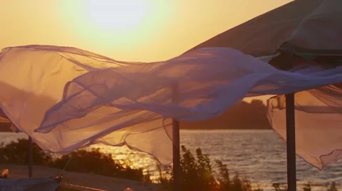 Fabric fluttering Stock Footage 68038143