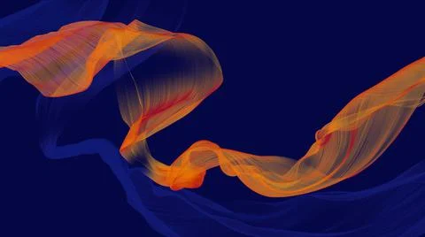 The fabric fluttering in the wind Stock Illustration