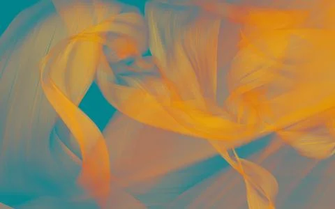 The fabric fluttering in the wind Stock Illustration