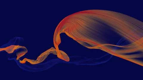 The fabric fluttering in the wind Stock-Illustration