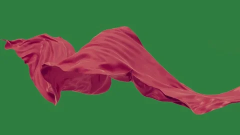 Fabric Flying Transparent Background Animation Vidéo 338016426