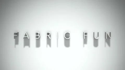 Fabric fun 3D title animation with shadows on a white background Stock Footage 297670511