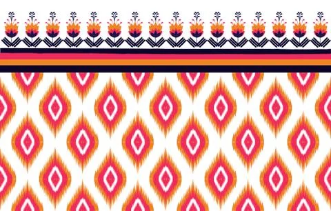 Fabric geometric ethnic pattern. Stock-Illustration