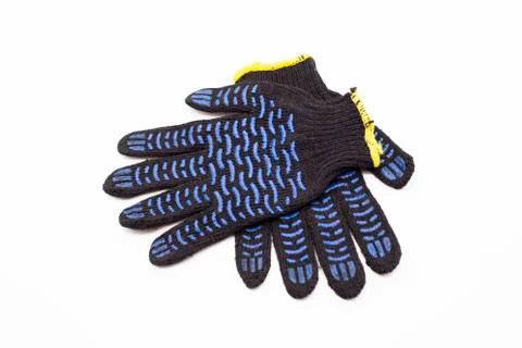 Fabric gloves for construction work Fotos de archivo