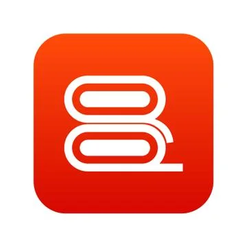 Fabric icon digital red Illustrazione stock