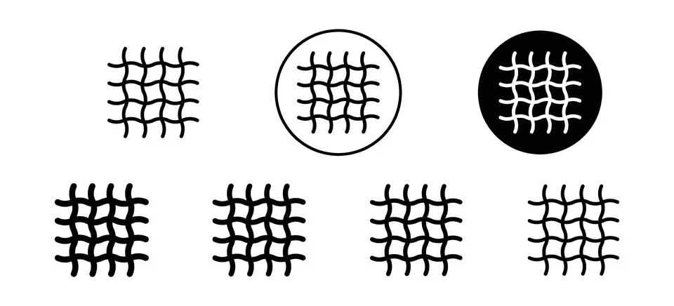 Fabric icon vector set collection for web Stock Illustration