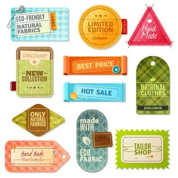 Fabric Label Set Illustration