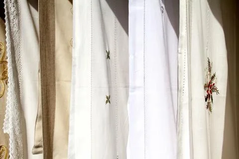 Fabric with lace Stock Photos