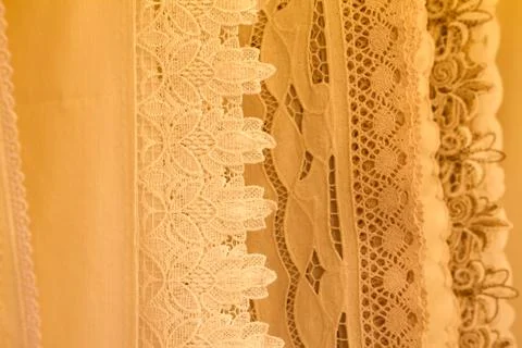 Fabric with lace Stock Photos