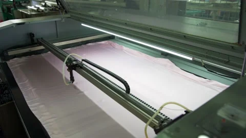 Fabric laser cutting machine Video stock 210162145