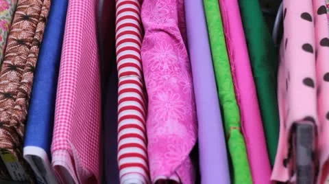 Fabric line up. Video stock 22197851
