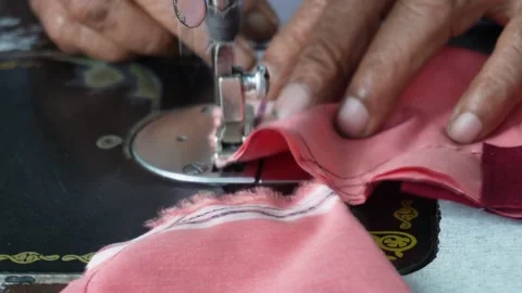Fabric on Machine Stock Footage 340764952