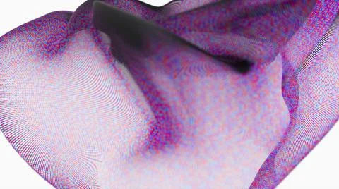 Fabric made from flowing particles Illustrazione stock