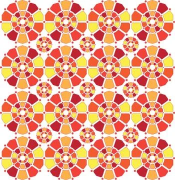 Fabric mandala flower pattern Stock Illustration