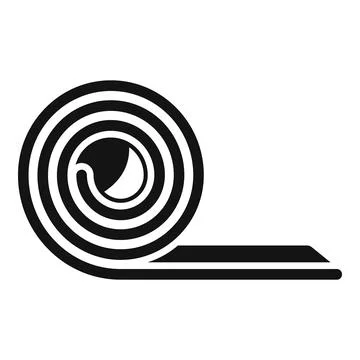 Fabric mat icon simple vector. Yoga roll Stock Illustration