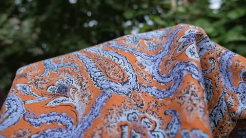 Fabric material for clothes multicolored Stock Footage 118972470