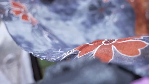 Fabric material for clothes multicolored Stock Footage 118972481