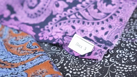 Fabric material for clothes multicolored Stock Footage 118972483