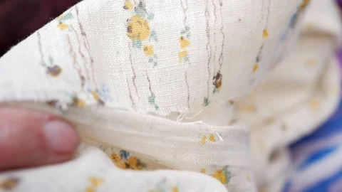 Fabric material for clothes multicolored Stock Footage 118972556