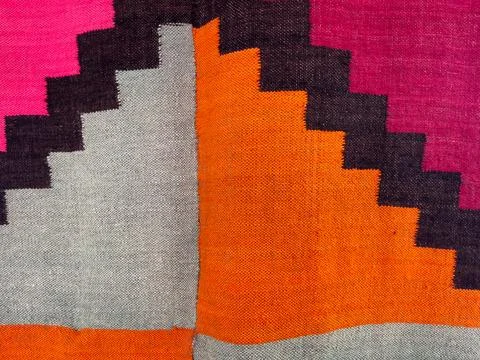 Fabric with multicolored background pattern. Stock Photos