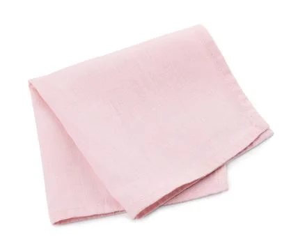 Fabric napkin for table setting on white background, top view Stock Photos