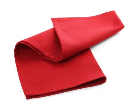 Fabric napkin for table setting on white background Stock Photos
