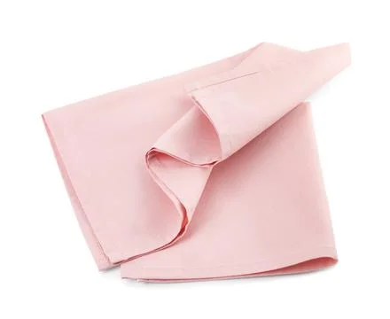 Fabric napkin for table setting on white background Stock Photos