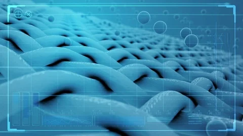 Fabric particles and tech data Stock Footage 85350973