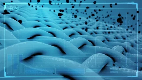 Fabric particles and tech data 2 Stock Footage 85351350