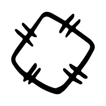 Fabric patch piece line doodle icon. linear style sign for mobile concept and イラスト素材